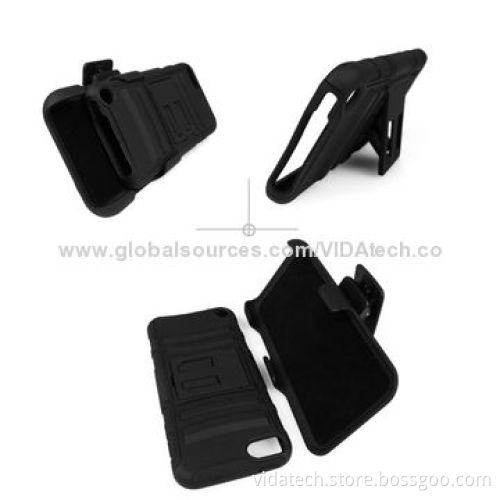 Combo Holster 2-in-1 Silicone and Rubber PC Case for iPod Touch 5